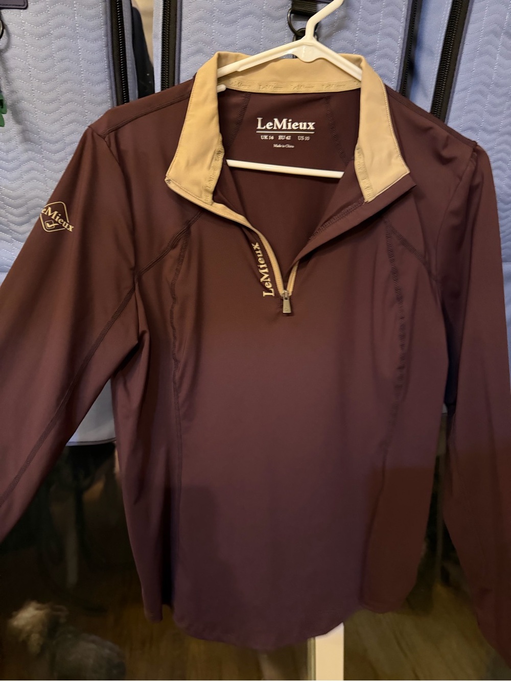 LeMieux Women's Long-Sleeve Quarter-Zip Top in Brown